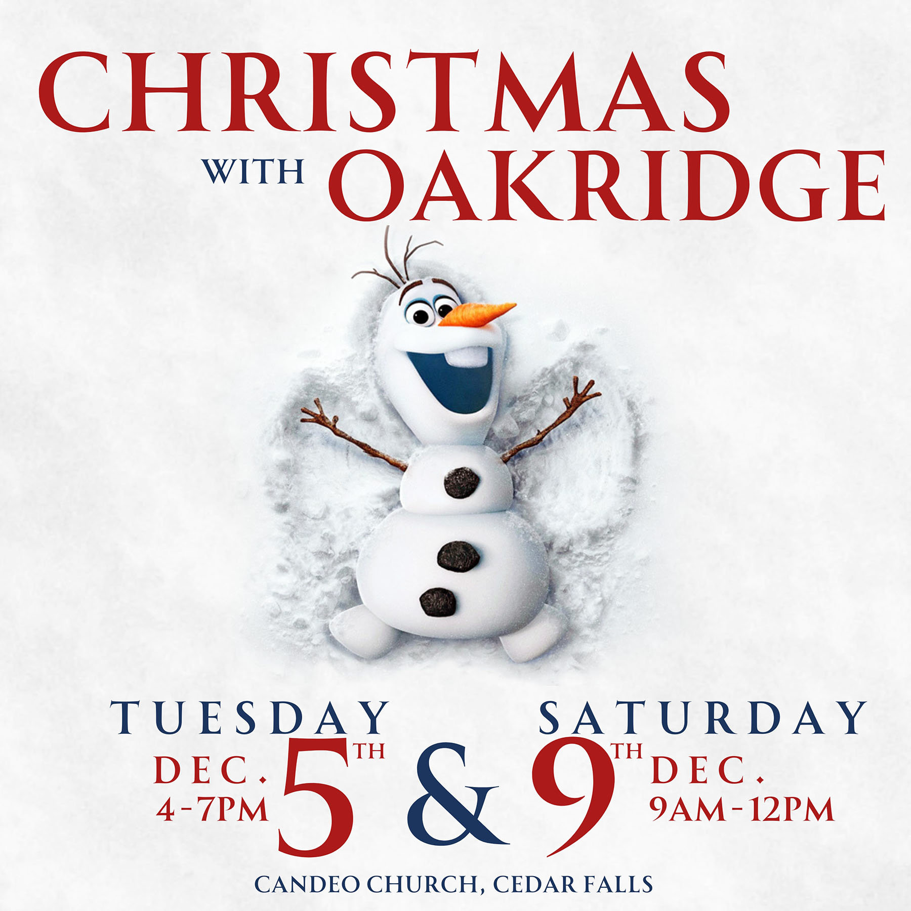 2023 chirstmas with oakridge event